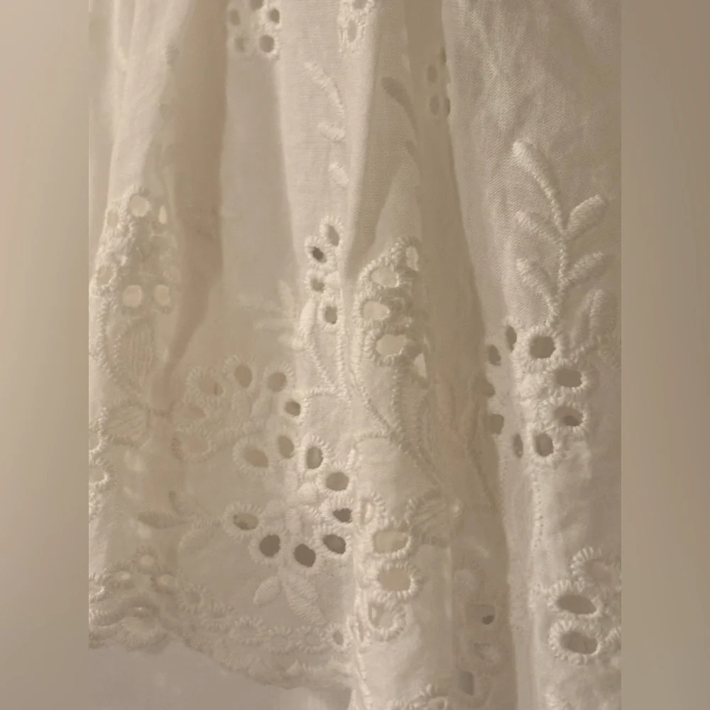 Anthropologie Half Zip Sweater Vest Eyelet Blouse Size S Like New